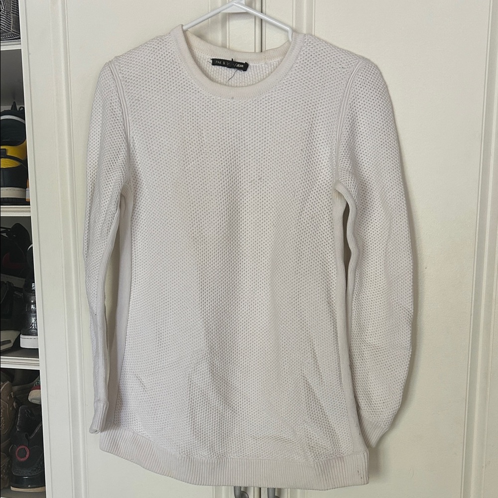 Rag & Bone medium White Textured Sweater